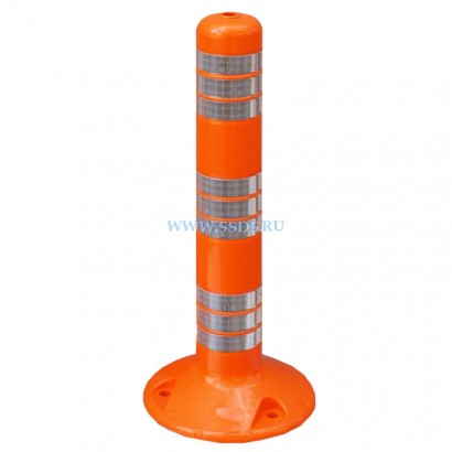 Парковочный гибкий столбик ПОЛИФЛЕКС (Poly-Flex) RLD 450 оранжевый с белой пленкой