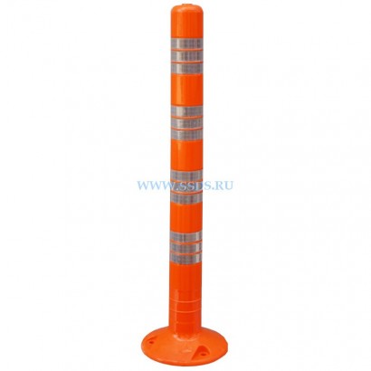 Парковочный гибкий столбик ПОЛИФЛЕКС (Poly-Flex) RLD 750 оранжевый с белой пленкой