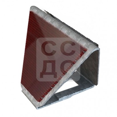 Катафот дорожный КД-5 призматический без консоли односторонний (оцинкованная сталь) 1.5 мм