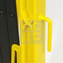 Раздвижное ограждение на колёсах «Желтый забор на колёсах»