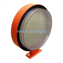 Прожектор импульсный светодиодный, диаметр 200 мм, желтый, 12В