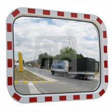 Зеркало дорожное со светоотражающей окантовкой квадратное